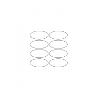 40583 - Label Size 55mm x 25mm - 8 label(s) per sheet