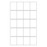 40585 - Label Size 42mm x 52mm - 20 label(s) per sheet