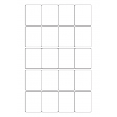 40585 - Label Size 42mm x 52mm - 20 label(s) per sheet 