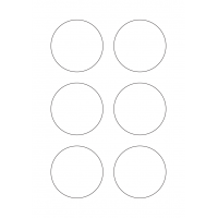 40594 - Label Size 71mm dia - 6 label(s) per sheet