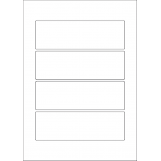 40598 - Label Size 165mm x 53mm - 4 label(s) per sheet 