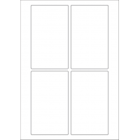 40603 - Label Size 80mm x 135mm - 4 label(s) per sheet