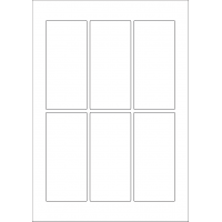 40606 - Label Size 55mm x 119mm - 6 label(s) per sheet