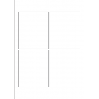 40609 - Label Size 90mm x 110mm - 4 label(s) per sheet