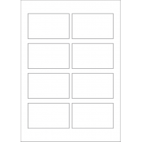 40621 - Label Size 86mm x 52.9mm - 8 label(s) per sheet