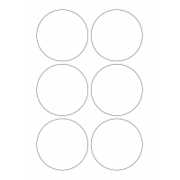 40662 - Label Size 85mm dia - 6 label(s) per sheet