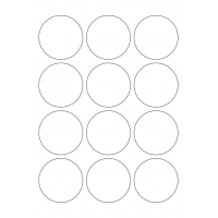 40664 - Label Size 60mm dia - 12 label(s) per sheet