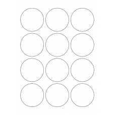 40664 - Label Size 60mm dia - 12 label(s) per sheet 