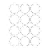 40665 - Label Size 57mm dia - 12 label(s) per sheet