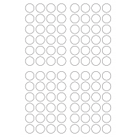 40669 - Label Size 19mm dia - 96 label(s) per sheet