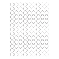 40670 - Label Size 18mm dia - 117 label(s) per sheet