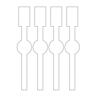 40687 - Label Size 45mm x 256mm - 4 label(s) per sheet