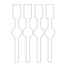 40687 - Label Size 45mm x 256mm - 4 label(s) per sheet 