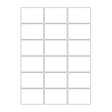 40711 - Label Size 60.5mm x 41mm - 18 label(s) per sheet 