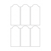 40714 - Label Size 54mm x 121mm - 6 label(s) per sheet