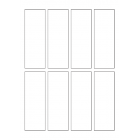 40717 - Label Size 43mm x 125mm - 8 label(s) per sheet