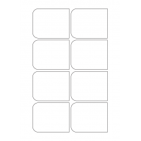 40724 - Label Size 77mm x 62mm - 8 label(s) per sheet