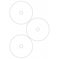 40728 - Label Size 115mm dia - 3 label(s) per sheet
