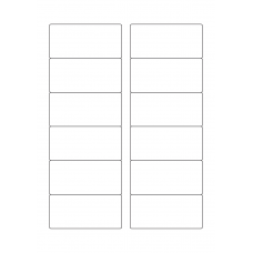 40743 - Label Size 85mm x 40mm - 12 label(s) per sheet 