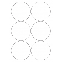 40756 - Label Size 92mm dia - 6 label(s) per sheet