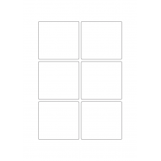 40823 - Label Size 75mm x 70mm - 6 label(s) per sheet 