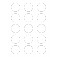40834 - Label Size 45mm dia - 15 label(s) per sheet