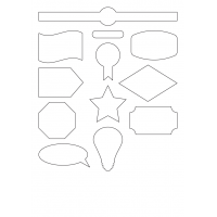 40919 - Label Size Demo Die - 11 label(s) per sheet
