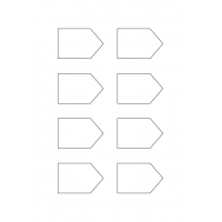 40930 - Label Size 61mm x 40mm - 8 label(s) per sheet