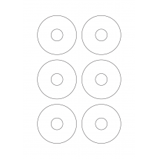 40937 - Label Size 73mm dia - 6 label(s) per sheet 