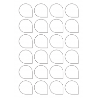 40945 - Label Size 40.7mm x 40.7mm - 24 label(s) per sheet
