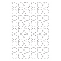 40946 - Label Size 25.531mm x 28.279mm - 54 label(s) per sheet