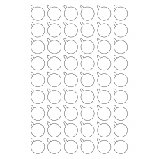 40946 - Label Size 25.531mm x 28.279mm - 54 label(s) per sheet 