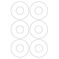 40948 - Label Size 90mm dia - 6 label(s) per sheet