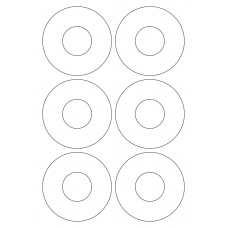 40948 - Label Size 90mm dia - 6 label(s) per sheet 