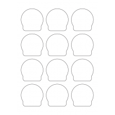 40971 - Label Size 57mm x 57mm - 12 label(s) per sheet 