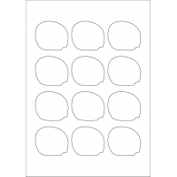 40973 - Label Size 55.937mm x 48.967mm - 12 label(s) per sheet