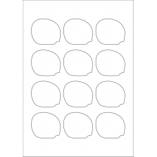 40973 - Label Size 55.937mm x 48.967mm - 12 label(s) per sheet 