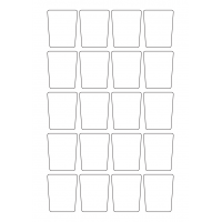 40974 - Label Size 40mm x 50mm - 20 label(s) per sheet