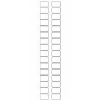 10607 - Label Size 25mm x 16mm - 7590 labels per roll