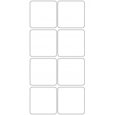 10636 - Label Size 65mm x 65mm - 2000 labels per roll 
