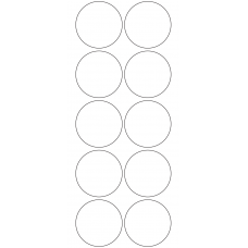 10930 - Label Size 58mm dia - 2270 labels per roll 