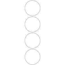 10961 - Label Size 75mm dia - 880 labels per roll 