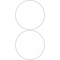 11113 - Label Size 124mm dia - 550 labels per roll