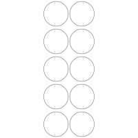 11120 - Label Size 50mm dia - 2510 labels per roll